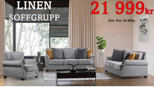 Linen Soffgrupp 3+2+1